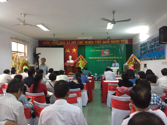 Hội nghị Kỷ niệm 10 năm thành lập và hoạt động của Chi Cục An toàn vệ sinh thực phẩm Quảng Ngãi