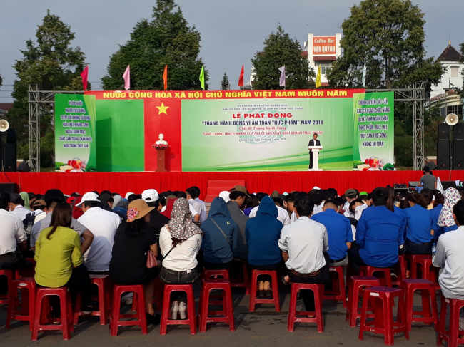 Quảng Ngãi Tổ Chức Lễ Phát Động Tháng Hành Động Vì An Toàn Thực Phẩm Năm 2018