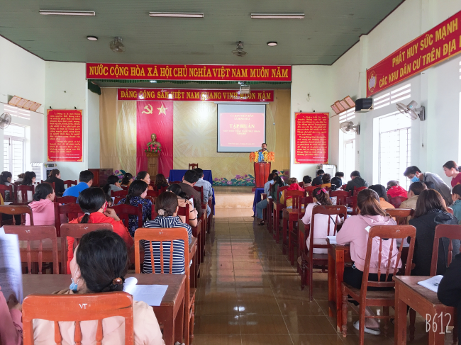 Tập huấn kiến thức về an toàn thực phẩm năm 2021 tại Ủy ban nhân dân xã Bình Hải